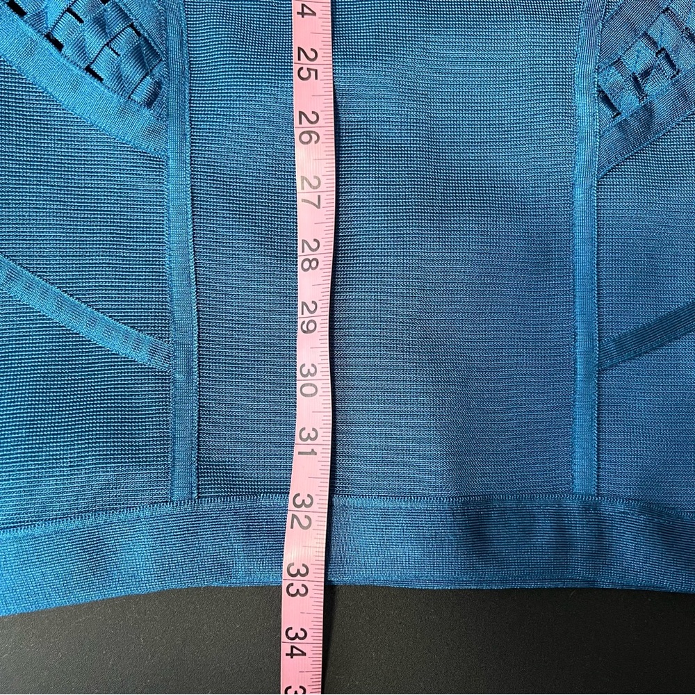 Lulus Women Medium Teal Blue Bondage Bodycon Strappy Sleeveless Cocktail dress - Picture 7 of 12